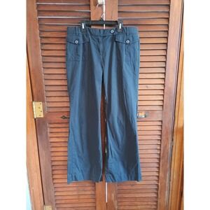 Vintage Tory Burch Navy Blue Pants Trousers Size 10 Front Pockets Flare Leg